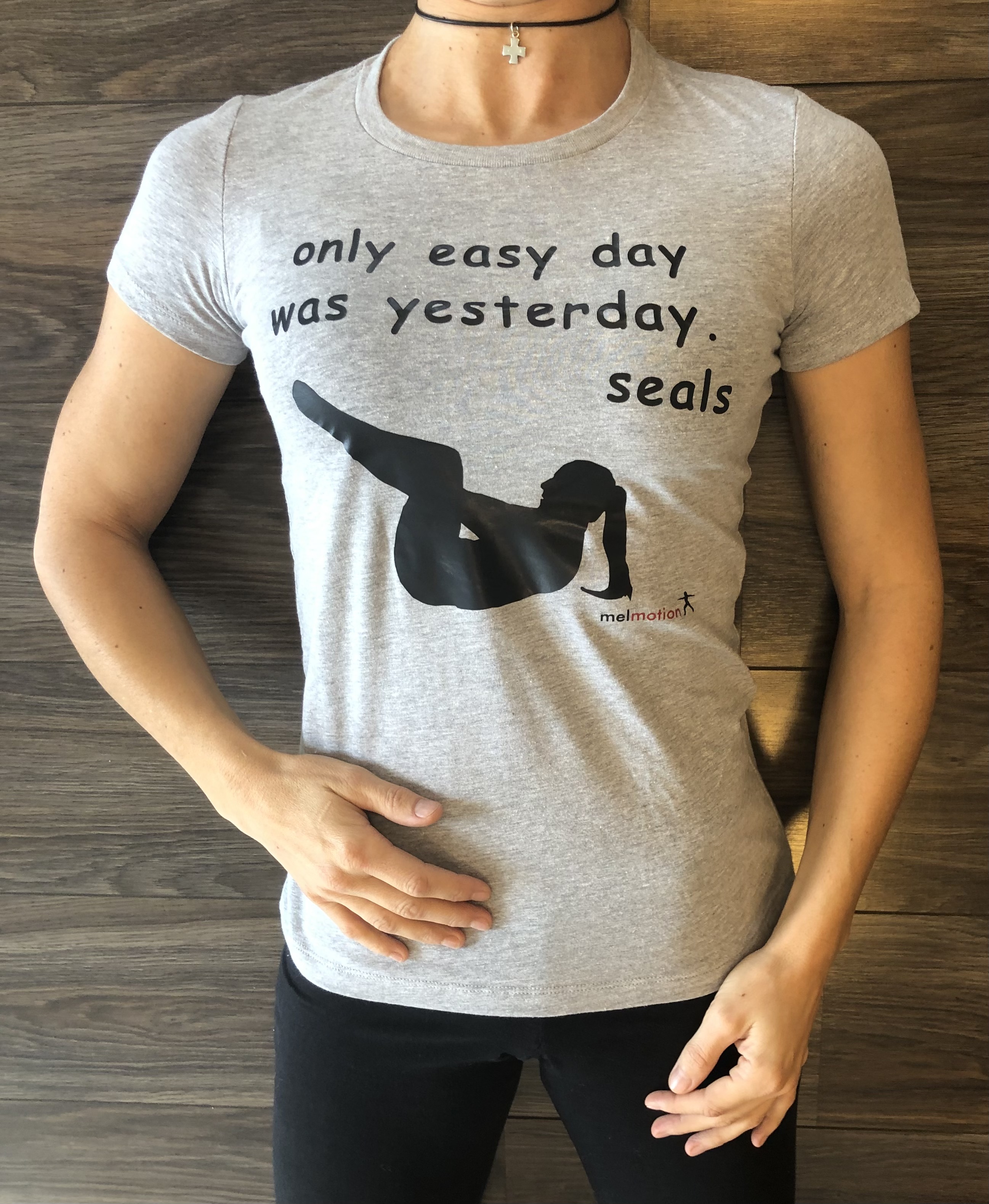 Pilates Shirt ,seals ,Athletic Heather, Frauen,  (S) 